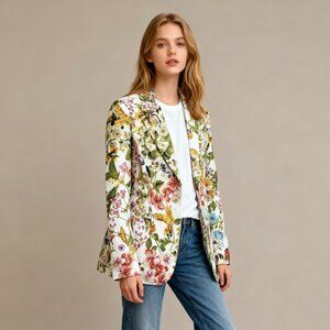 NWOT Marciano Womens Botanical Garden Blazer Jacket Size 6 Floral